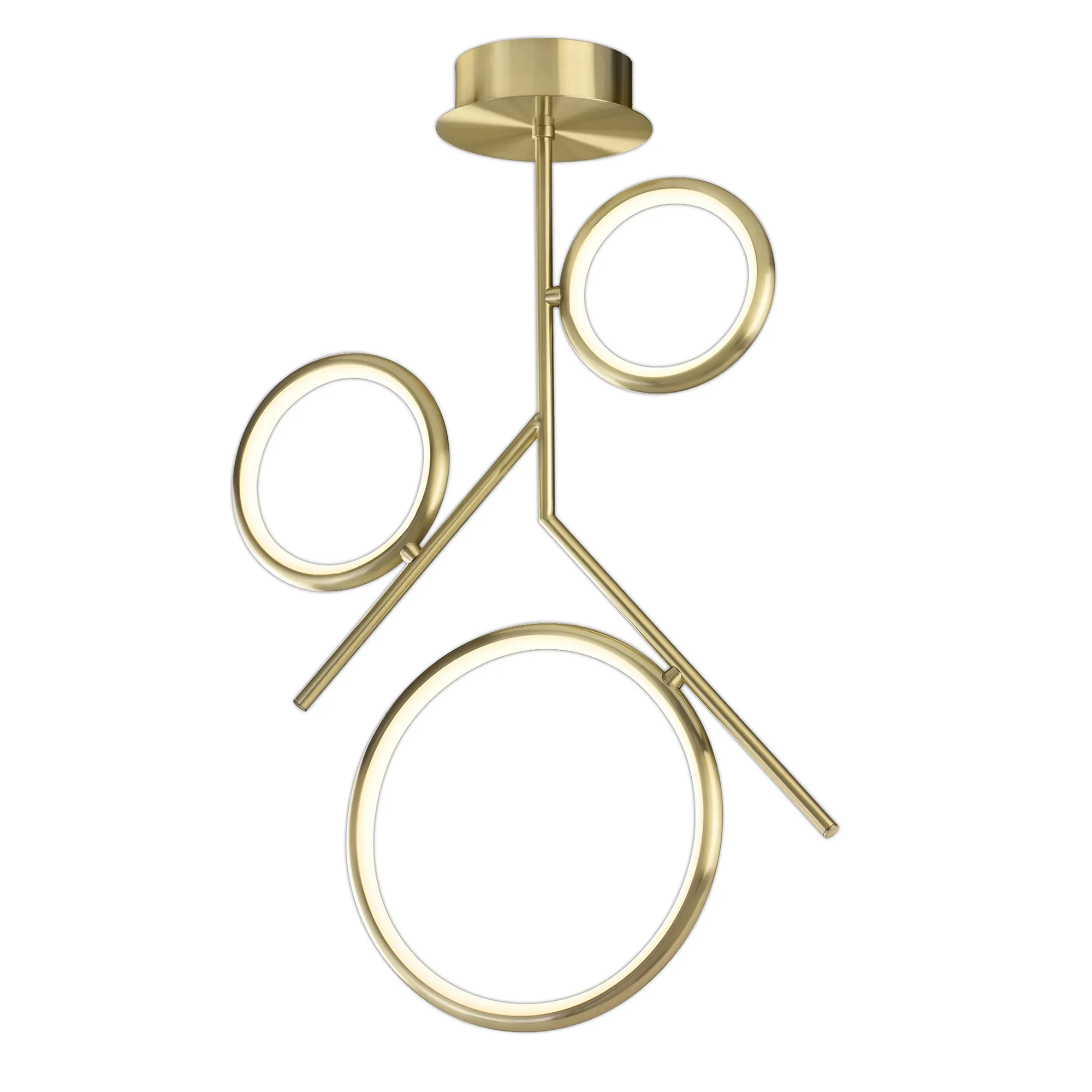 Olimpia Satin Gold Ceiling Lights Mantra Semi Flush Fittings